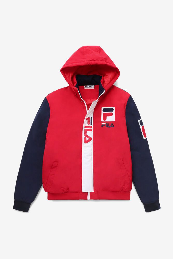 Fila Jacket Mens Red/Navy P1 Tech - Ireland 64305-JZFD